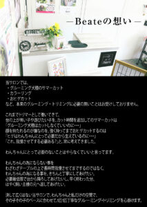 Beate（ベアテ）｜岡崎市のグルーミングサロン｜トリミング・ドッグサロン